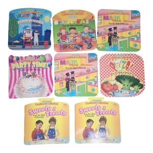 Kids Junior Cookbook Collection Lot Set of 8 Pizza Treats Snacks Party Playmore